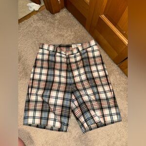 Fairway & Greene Black and White Flat Front Shorts